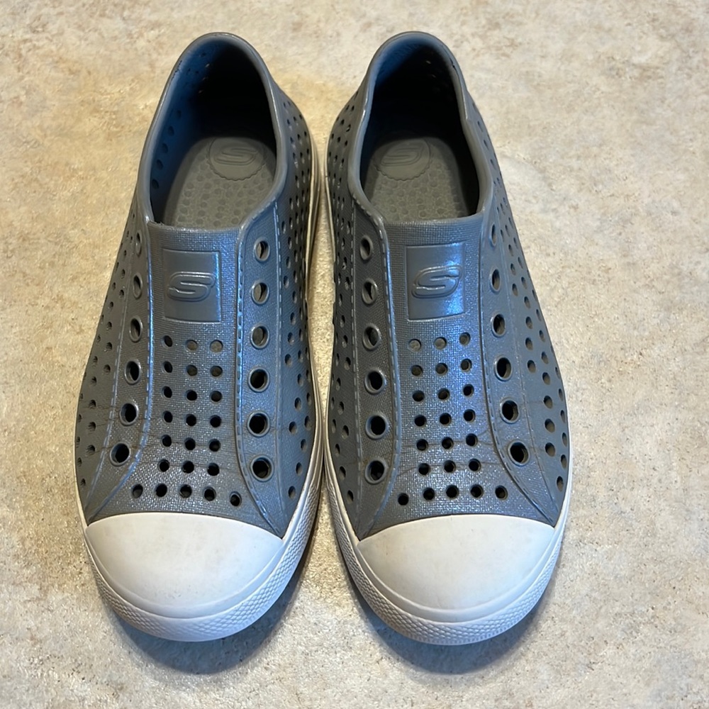 Size 13 Silver Glitter Skechers/Natives Look-Alike